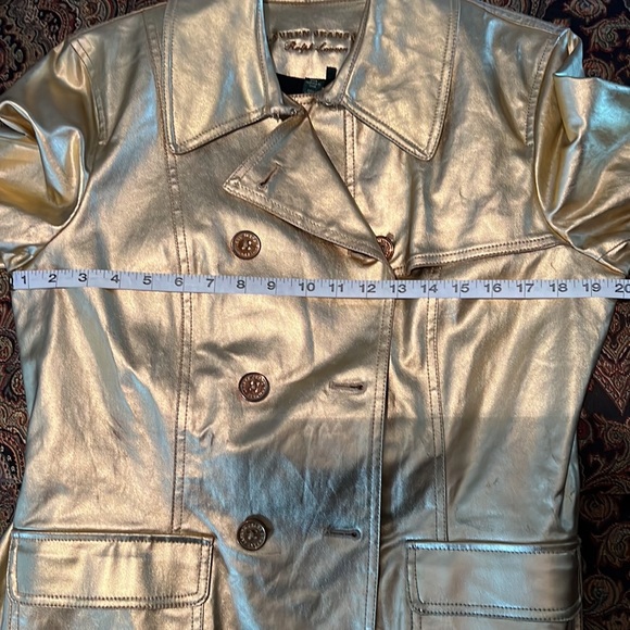Ralph Lauren Gold Coat Size Large - Picture 10 of 11